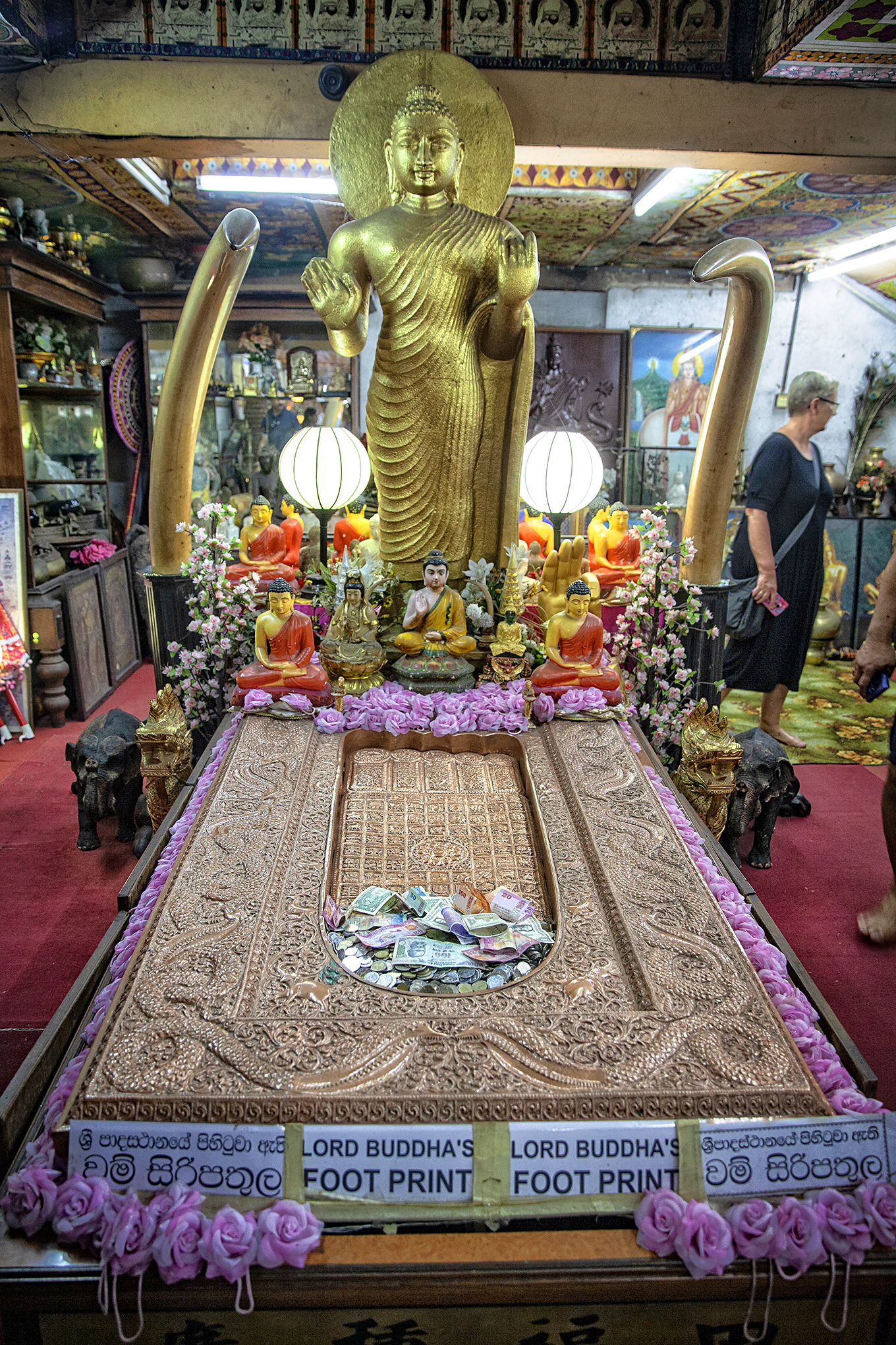 Kolombo- Gangarama Temple-Budha'nın ayak izi